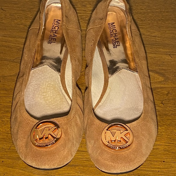 MICHAEL KORS Suede Fulton Ballet Flats Women’s Sz 9.5 - Picture 3 of 6